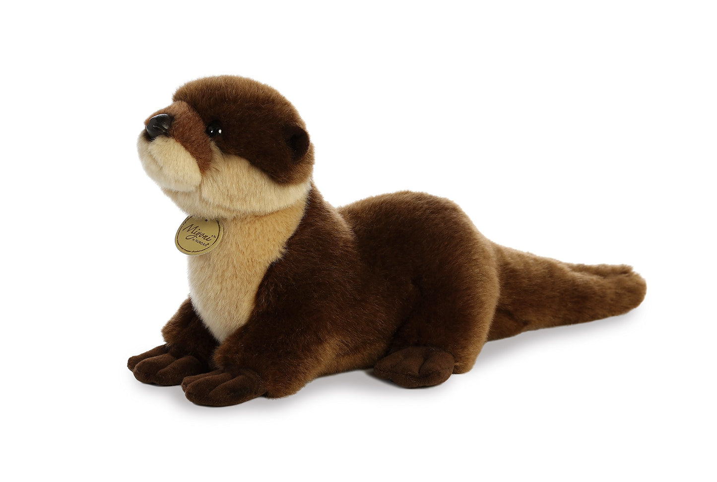 Aurora® Realistic Miyoni® River Otter Stuffed Animal - Lifelike Detail - Cherished Companionship - Brown 11 Inches