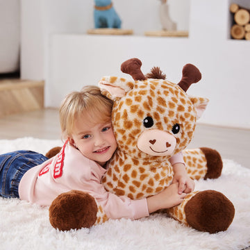 Ikasa Large Giraffe Stuffed Animal Plush Toys,Soft Toy 30' Giant Cute Huge Big Size Jumbo Kawaii Fluffy Plushy Fat Oversized Plushie,Gifts For Kids