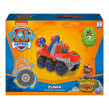 PAW Patrol, Dino Rescue Zumas Deluxe Rev Up Vehicle with Mystery Dinosaur Figure, Preschool Toys for Boys & Girls Ages 3 and Up