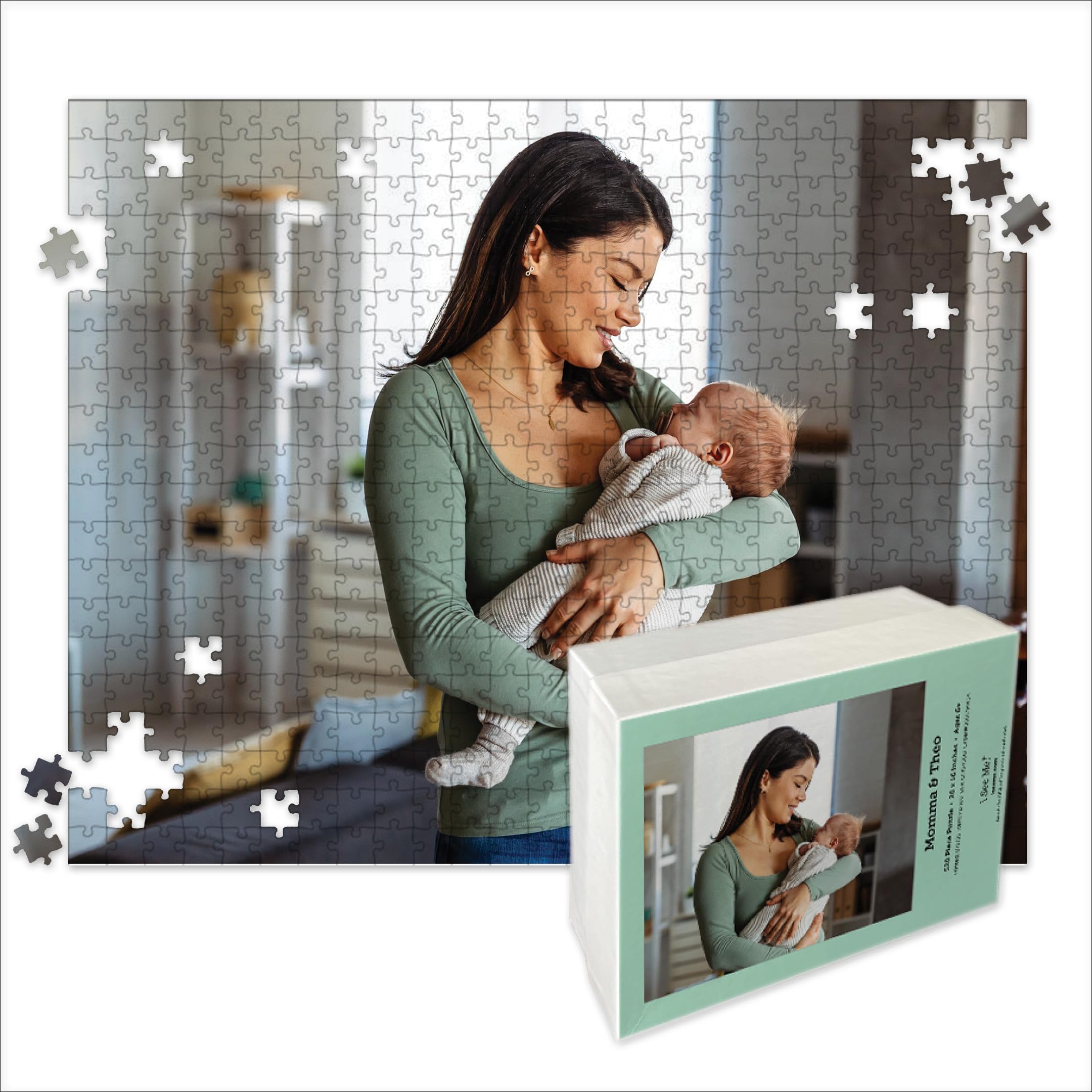 Photo Personalized Puzzle for Mothers Day | 500 Piece, Custom Jigsaw P ...