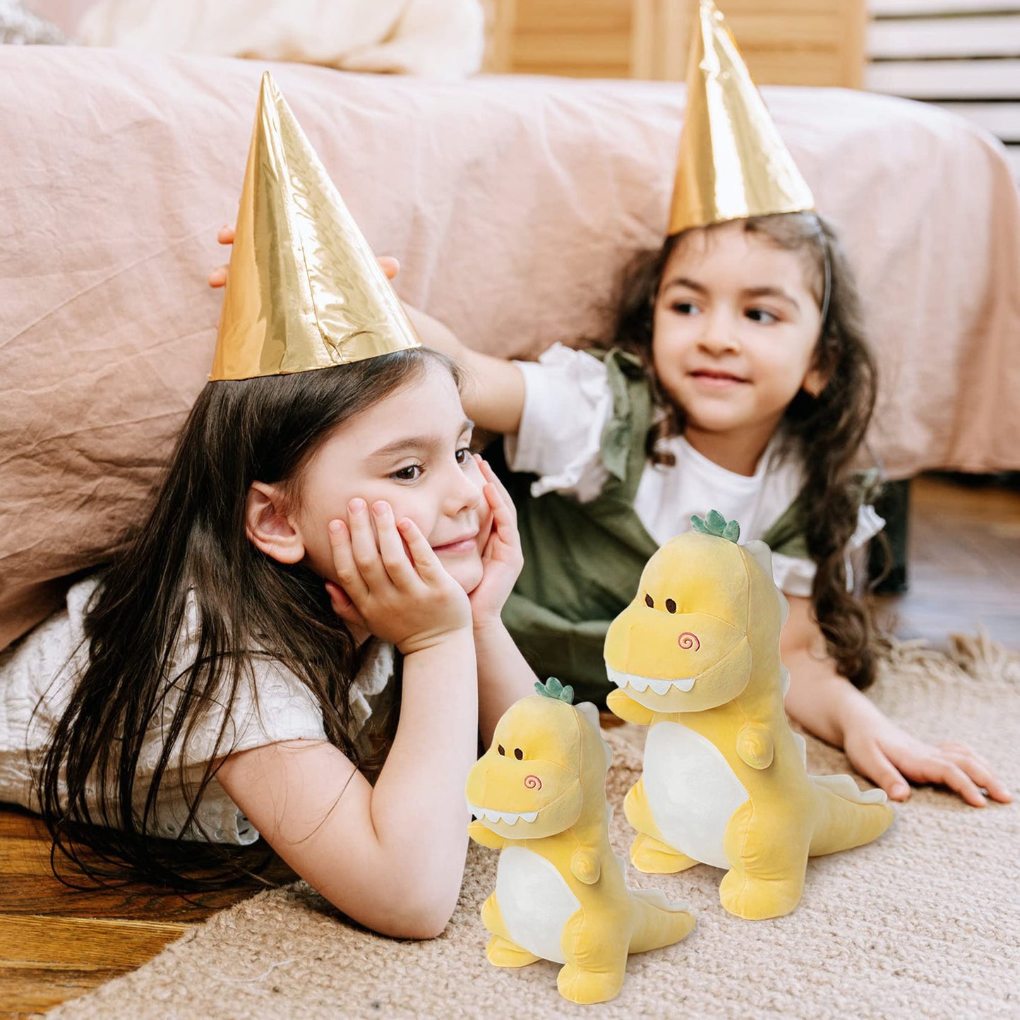 Adorlynetty Cute Large Dinosaur Plush Toy, 15.7' Soft Dinosaur Stuffed Animal Stuffed Dinosaur Dino Stuffed Animals Dino Plush Dinosaur Plushie Yellow