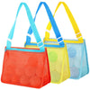 MARFOREVER 3 Pack Beach Toys Mesh Beach Bag Seashell Bag Sand Toy Shell Collecting for Holding Shells Swimming Pool Storage with