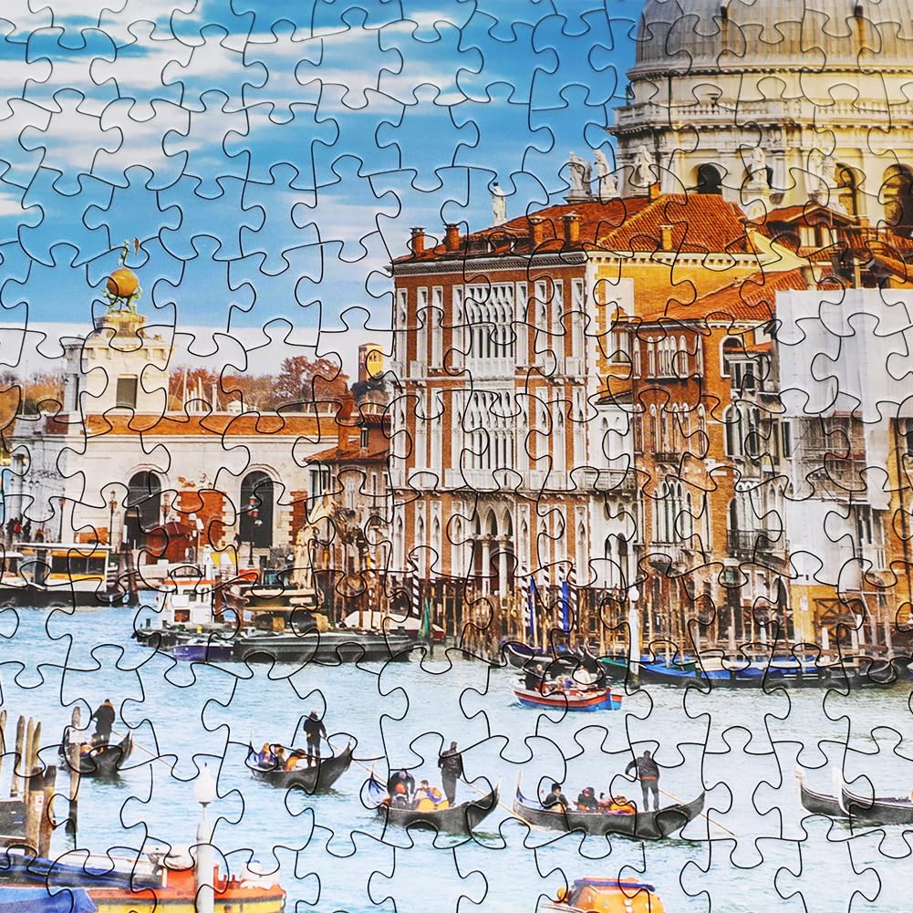 Beduke Jigsaw Puzzles For Adults 1000 Pieces Venice Italy Thick Sturdy Precise Interlocking Age 14+ Family Game 1000 Piece Puzzle
