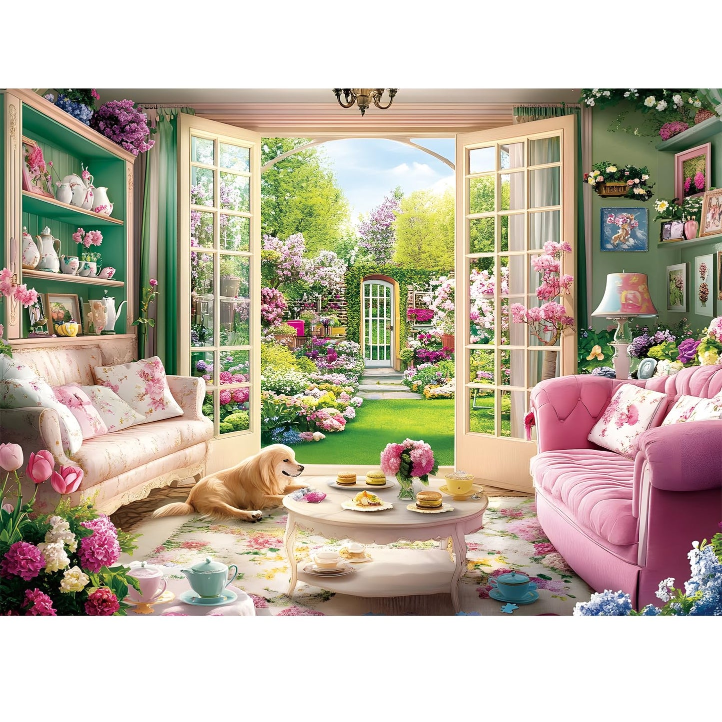 300 Piece Puzzles For Adults, Jigsaw Puzzles 300 Pieces For Adults Kids Building Flowers Puzzle Recycled Cardboard Jigsaw Puzzle