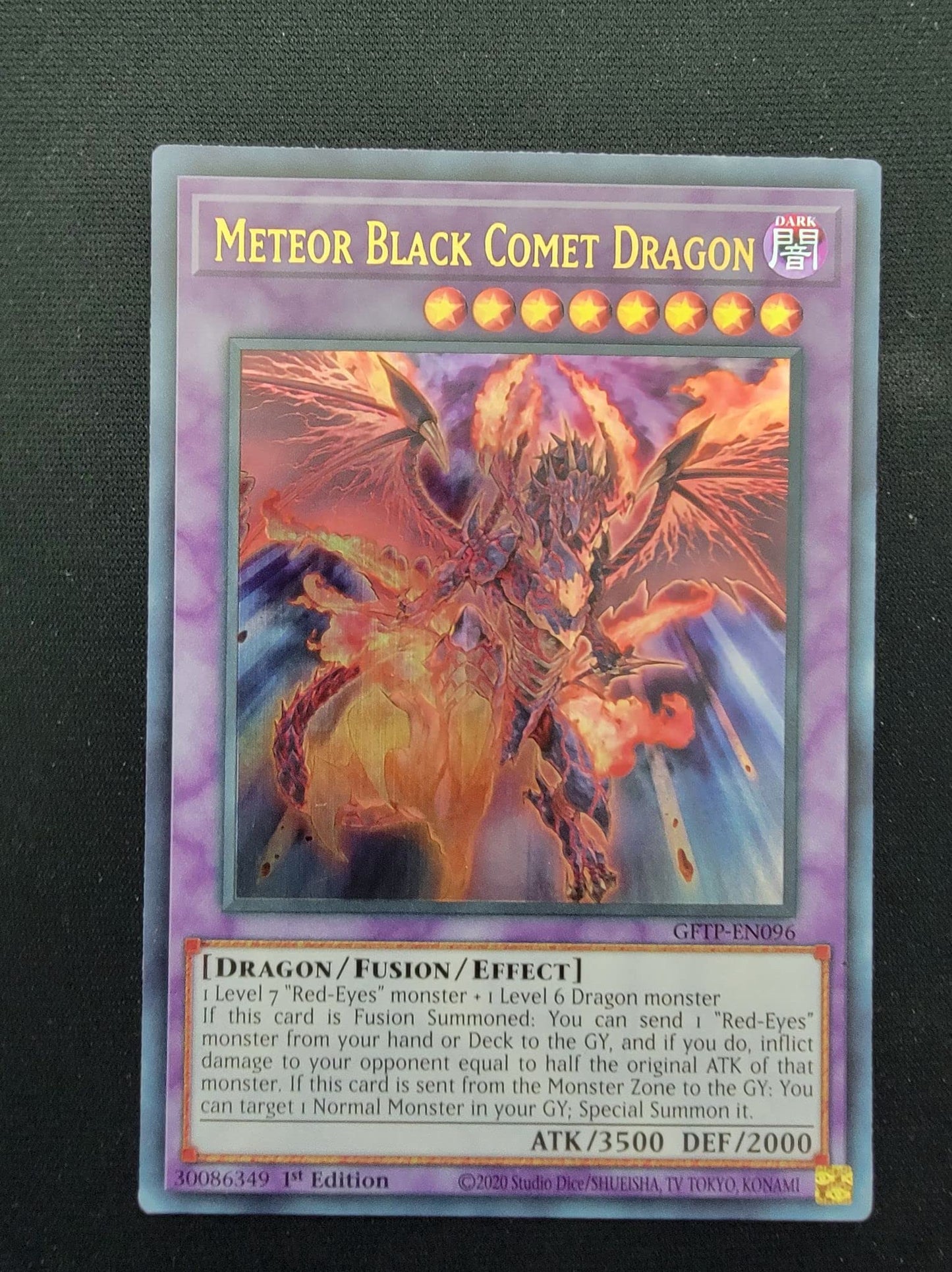 Meteor Black Comet Dragon Gftp-En096 - Ultra Rare - 1St Edition