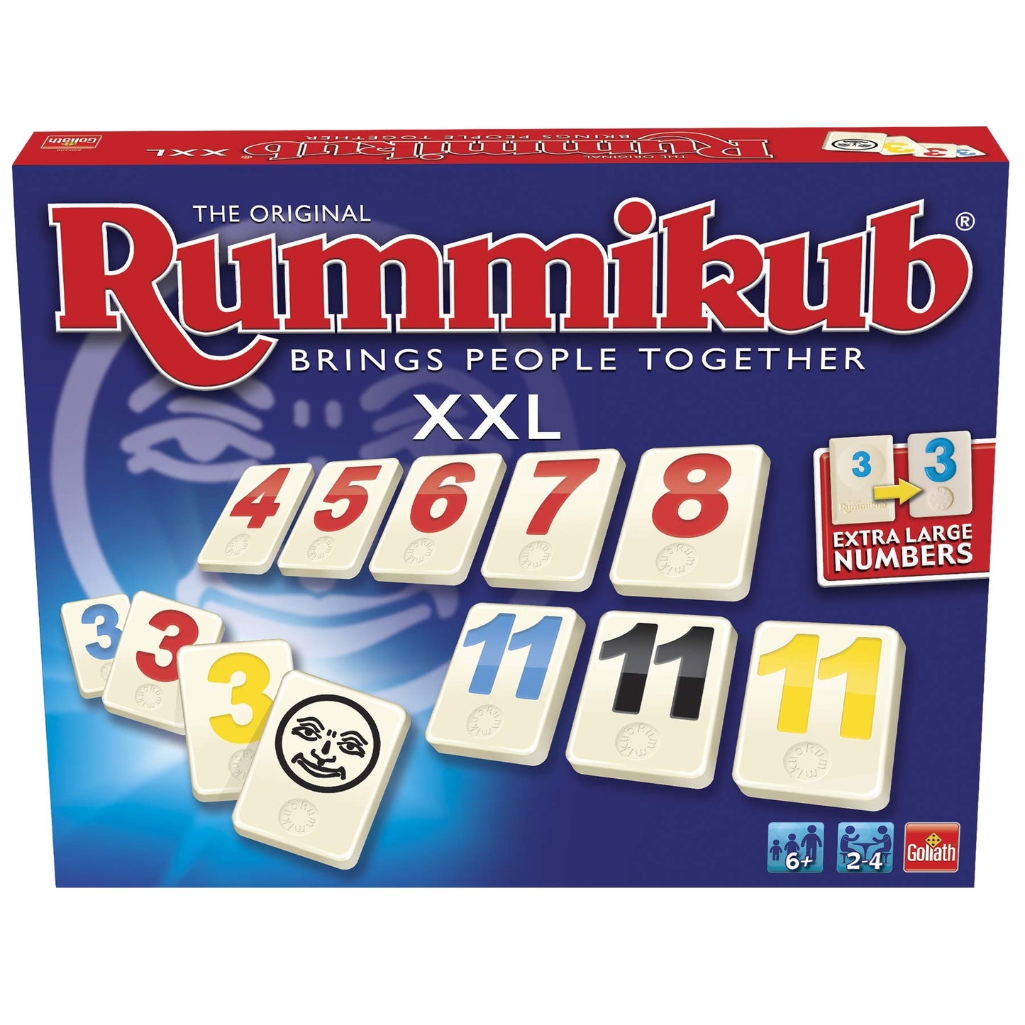 Goliath Rummikub XXL. with Larger Numbers. Easier to Read. The Famous Strategy Game for The Whole Family. Create Trios or Ladder