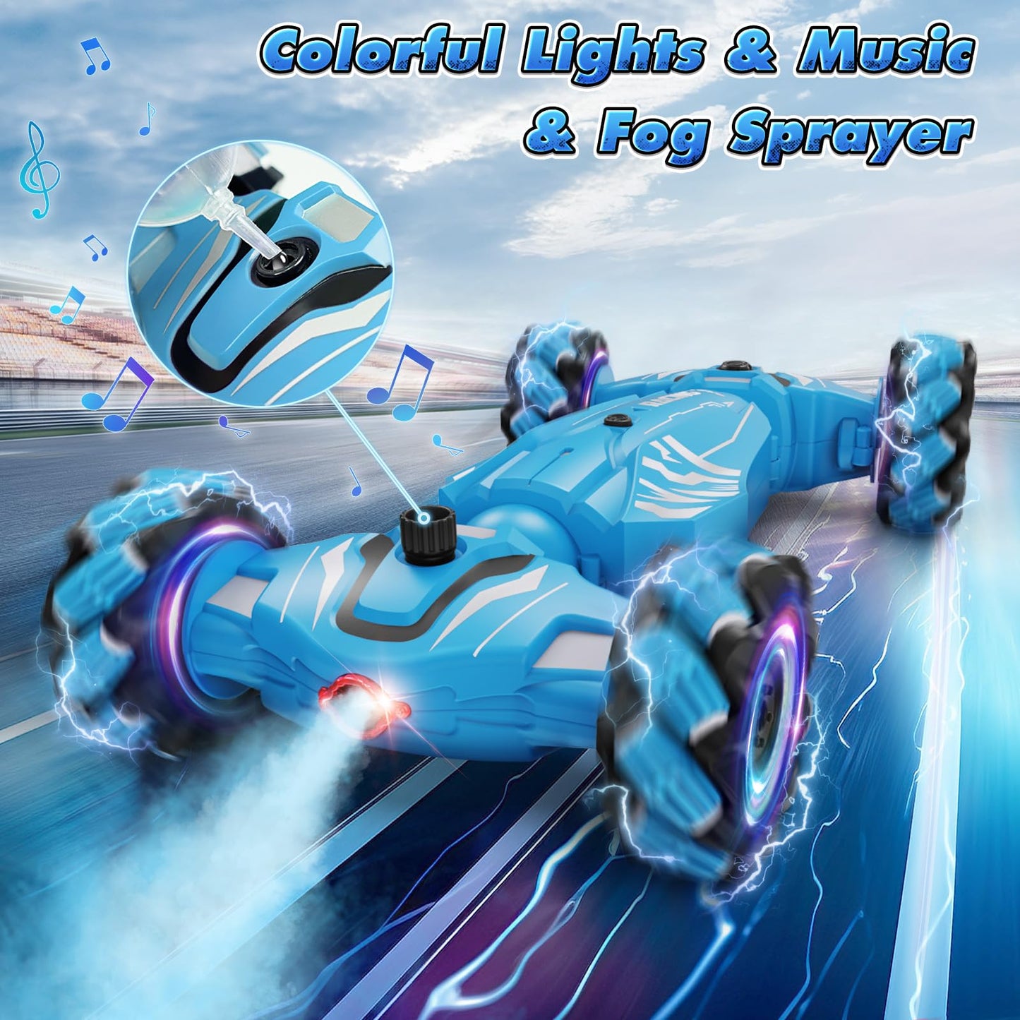 Dysaim Gesture Sensing RC Stunt Car, Toys Birthday Gifts for Boys Girls Ages 6-12, 4WD Remote Control Car 360 Rotate Transform D