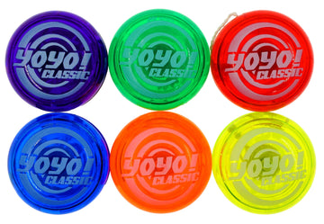 JA-RU Classic Yo Yo for Kids and Adults (8 Yoyo Toys Assorted Color) Professional Yoyo for Beginners. Responsive & Auto Return.