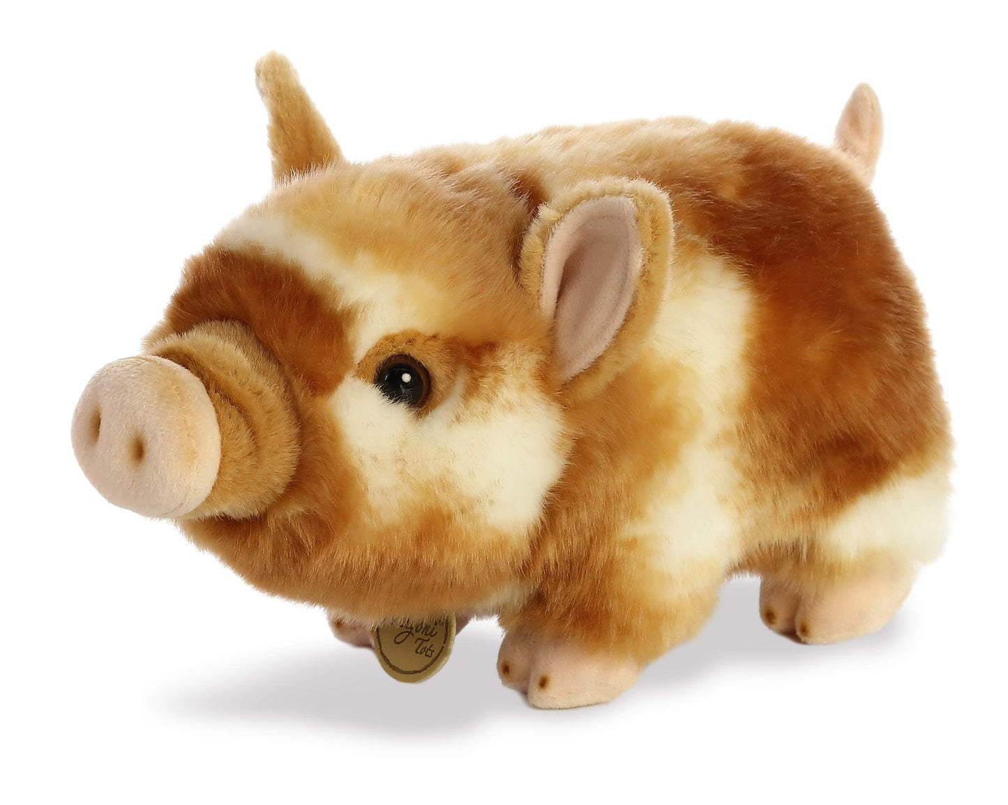 Aurora Adorable Miyoni Tots Pot-Bellied Piglet Two Color Stuffed Animal - Lifelike Detail - Cherished Companionship - Brown 11 I