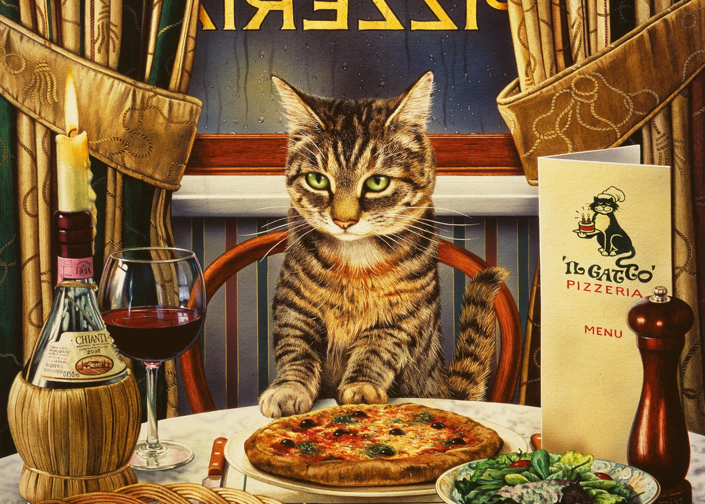 Ravensburger Dinner For One 300 Piece Large Format Jigsaw Puzzle - Fun & Engaging Toy For Adults | Unique Piece Design | Fsc Certified Materials Option