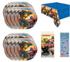 Transformers Party Supplies Bundle Pack includes 16 Dessert Cake Plates, 1 Plastic Table Cover