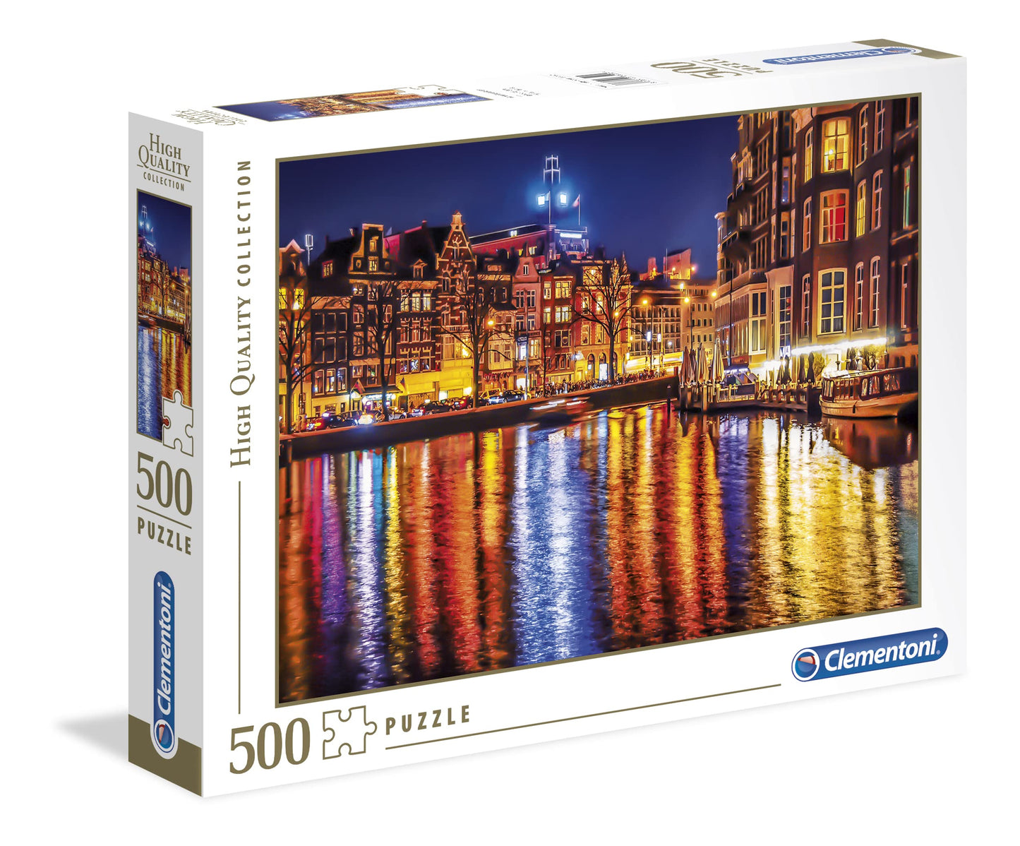Clementoni 35037 -Hq Collection-Amsterdam-500 Pieces, Multi-Colour