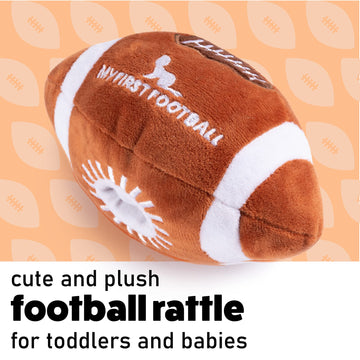 Plush Baby Football Rattle | Baby Football Toy | Learning Content | Great Gift For Baby And Toddler Girls Or Boys | 0-36 Months