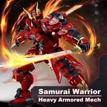 High Godo Samurai Mech Warrior Model Building Sets, Double Swords Robot Building Blocks Toy Set, 923 Pieces Creative Collectible Gift For Adults Man Teens Boys 8+