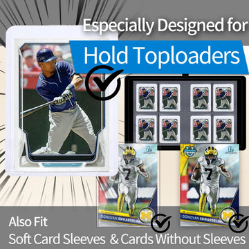 Toploaders Binder Portable 4 Pockets Trading Card Holder Albums for Sports Trading and Gaming Cards Blue