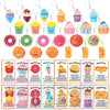 Kenning 24 Sets End of Year Teacher Gifts Mini Squish Fast Food Stress Balls Keychains Positive Fast Food Squeeze Fidget Toys In