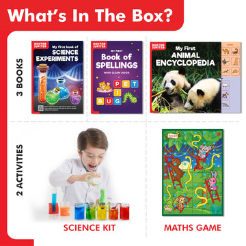 Doctor Jupiter Little Genius Kit - Educational STEM Toys for Kids 4-6 Years - Medium Cardboard Learning Activities