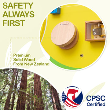 Monlurd Caterpillar Montessori Busy Board,Sensory Board,Educational Toys,Activity Cube,Wall Toys,Daycare Furniture,Playroom Furn