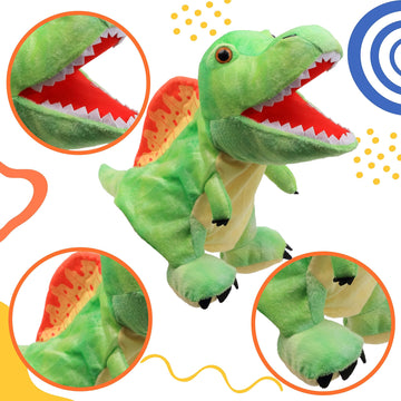 Cuteoy Plush Spinosaurus Hand Puppet Stuffed Animal Toy Open Movable Mouth Creative Role Play Storytelling Dinosaur Plushies Gifts For Kids Toddlers Birthday Christmas