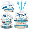 Engoeagle Ahoy Its A Boy Baby Shower - Nautical Themed Plates And Napkins Party Supplies Ahoy Nautical Boy Baby Shower Party Dec