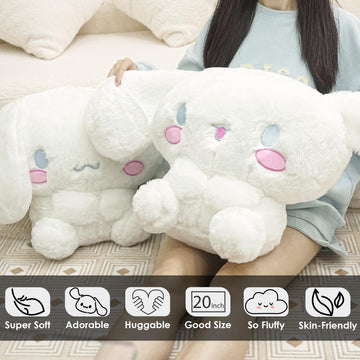 Juju Cinnamon Roll Plush (20 In) - Cinnamon Roll Stuff Kawaii Accessories - Big Cinnamon Roll Plushies Kawaii Plushies - Large C