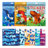 3Pcs Sticker Paint Number Books Crafts For Kids Ages 4-8,8-12 Animal Dinosaur Ocean Sticker Book Stickers For Kids Boys Girl Adults For Birthday Party Favors Gift Travel Toy Daycare Activity