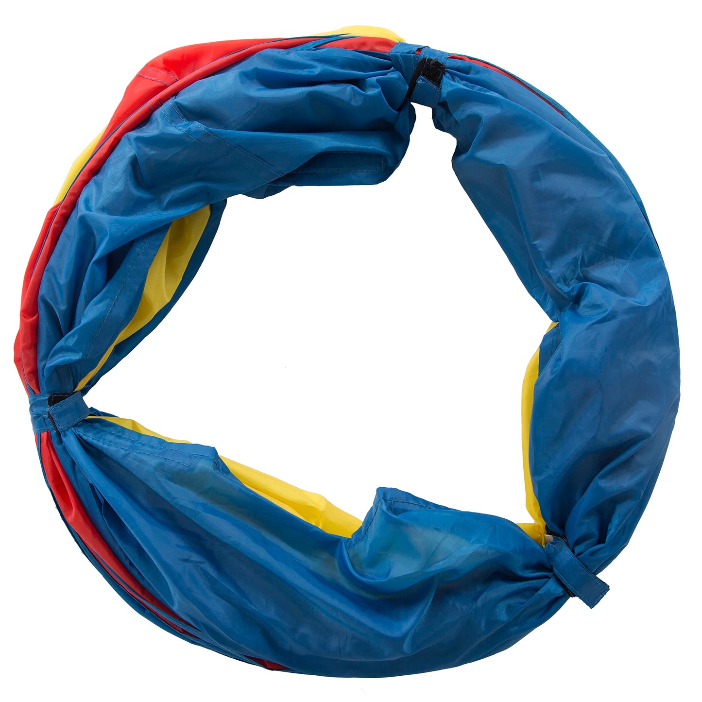 Pacific Play Tents Kids Find Me Multi Color 6 Foot Crawl Tunnel - Red, Yellow & Blue, 6L x 19T