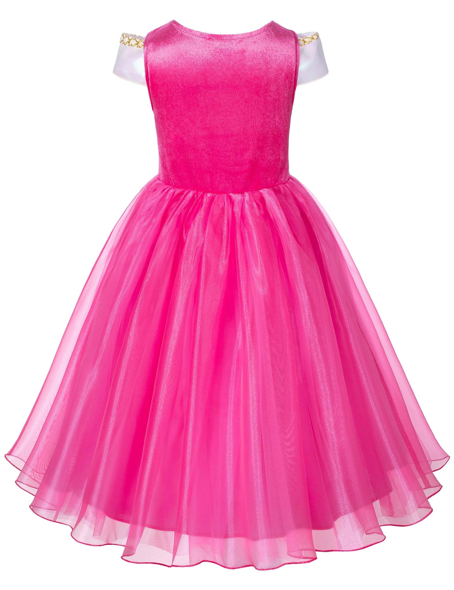 Topney Pink Princess Costume Dress For Little Girls - Sleeping Beauty Dress With Princess Accessories For Birthday Halloween Cos