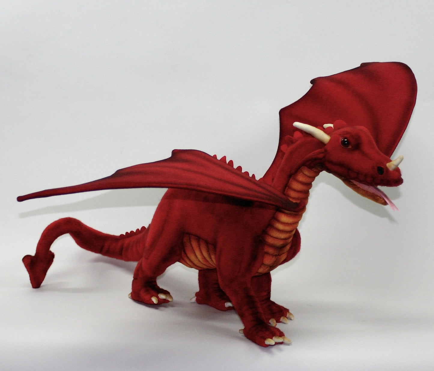Hansa Plush Great Dragon Model 5936 - Red Color, True-to-Life Design