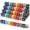 DIYDEC 100pcs 16mm Game Bulk Dice 10 Colors Acrylic 6 Sided Dice Set for Classroom Teaching Math Learning Standard Dice for Part