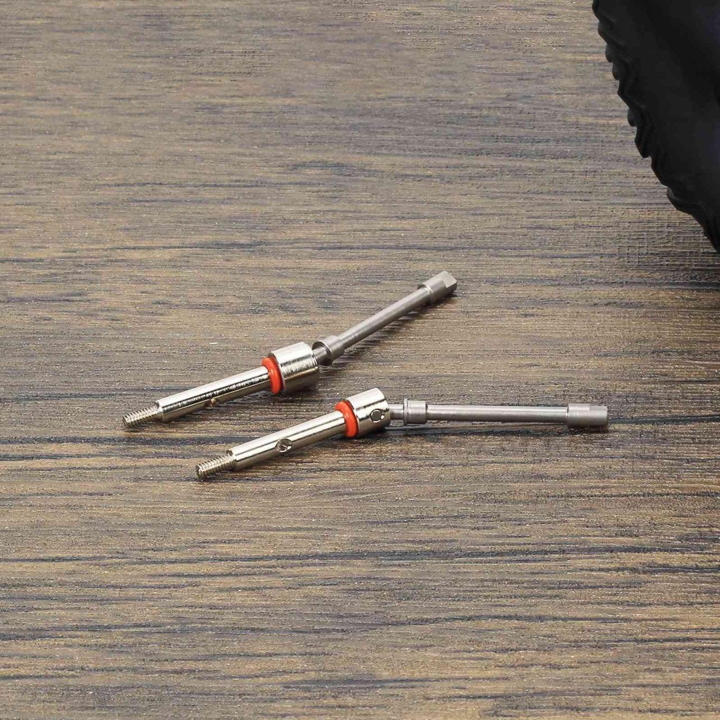 RCAWD 2X 40Cr-Mo Steel Front Cvd Drive Shaft Axle for Brushless/Brushed Power Axial 1-24 Scx24 Crawlers