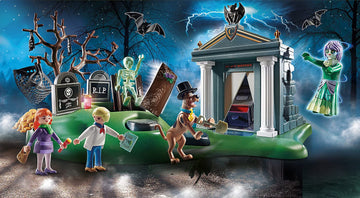 Playmobil Scooby-DOO Adventure in The Cemetery Playset, Standard Size, Multicolored, Model 70362, Plastic Material