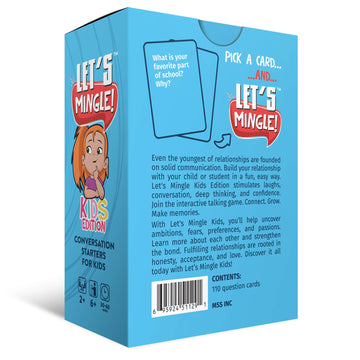 Conversation Cards | Lets Mingle Kids Card Game | Cognitive Behavioral Therapy CBT | Mindfulness Activities | Social Emotional