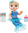 Baby Alive Shimmer ‘n Splash Mermaid Doll, Brown Hair, Plastic, Model E3693