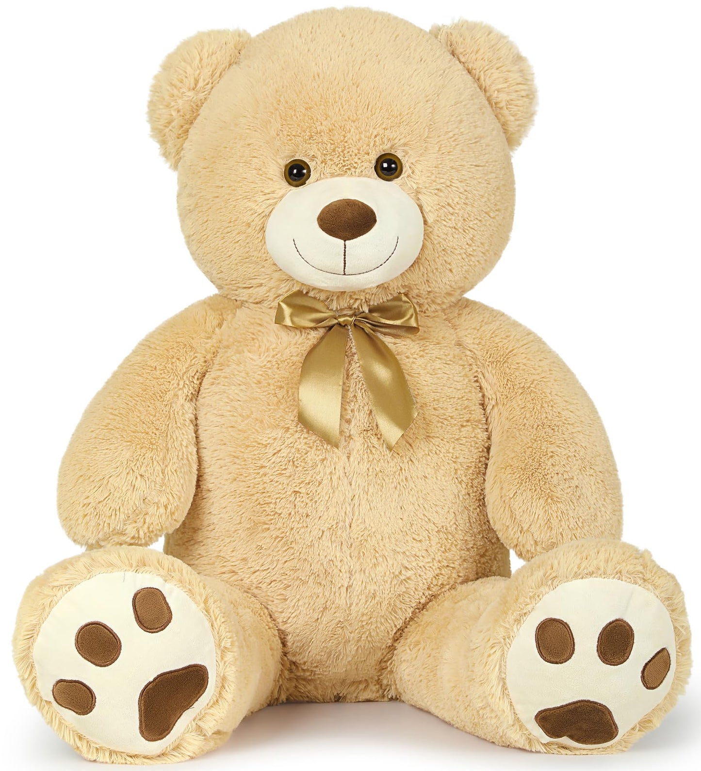 Maogolan Big Tan Large Teddy Bear 39 Inch Life Size Jumbo Stuffed Animals Stuffed Bear For Girlfriend Kids