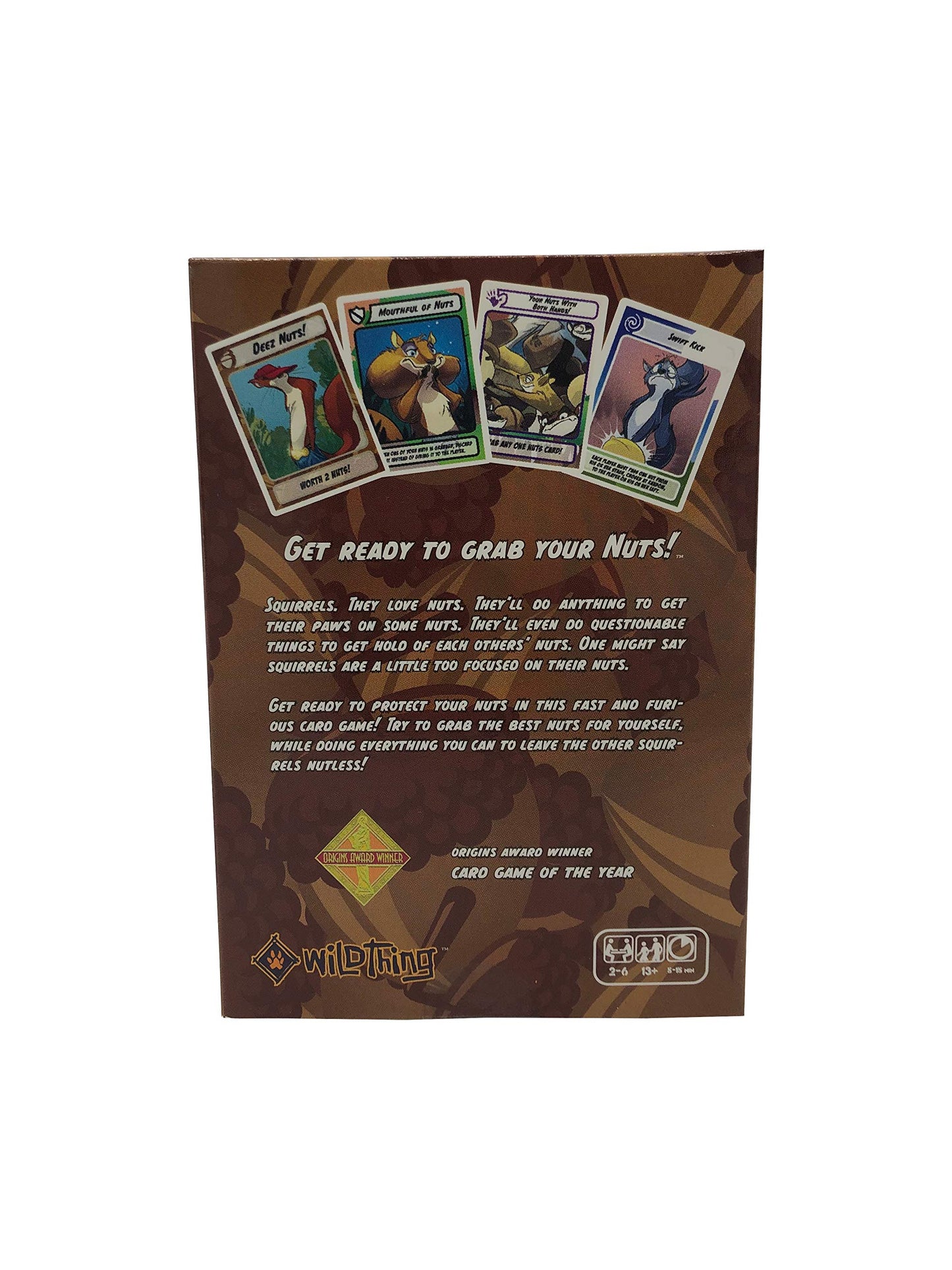 Wildfire Sandstorm Nuts Card Game - For 2-6 Players, Ages 13+, Model 11080WDF, Fun Squirrel-Themed Challenge