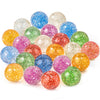 Ohanniewa 24 Pack Glitter Bouncy Balls for Kids 32 mm Rubber Bounce Balls in 6 Bright Colors - Bulk Party Favors, Goodie Bag Fil