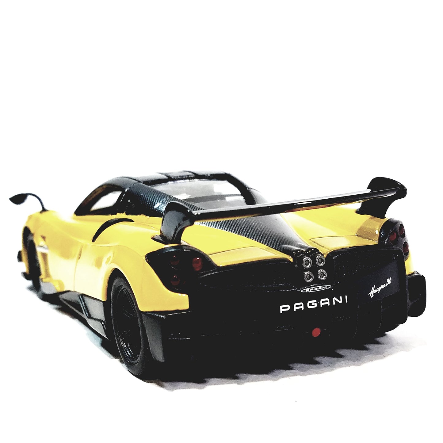 KiNSMART 2016 Pagani Huayra BC Yellow 5'' 1:38 Scale Die Cast Metal Model Toy Car w/Pullback Action