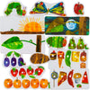 Little Folk Visuals The Very Hungry Caterpillar Felt Board Figures Set, 14-Piece, Multicolor, Interactive Teaching for Toddlers and Kindergarteners
