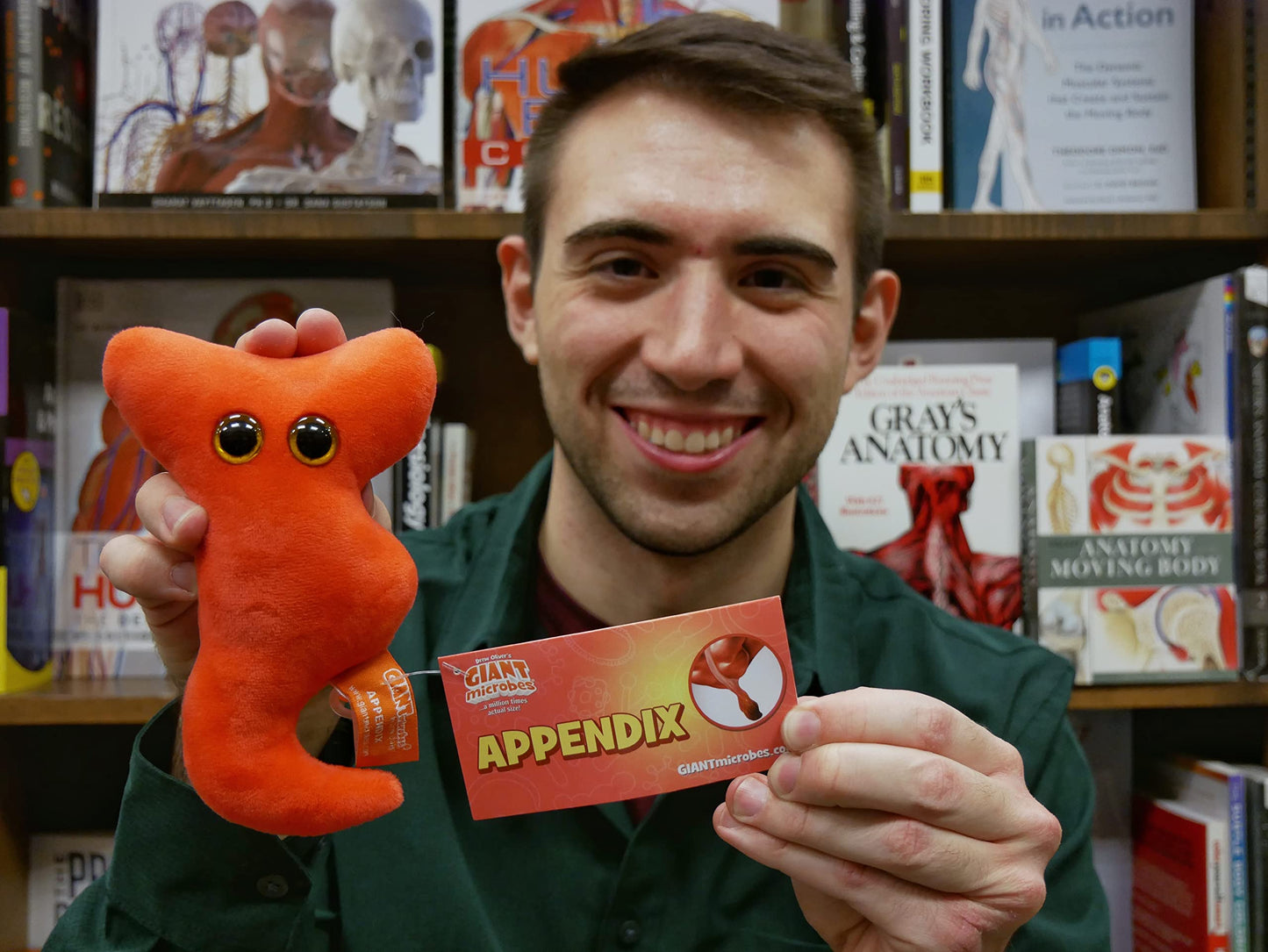 GIANTmicrobes Appendix Plush Toy - 5" Beige/Cream, Soft Plush Material, Ideal Appendectomy Gift and Surgery Recovery Support