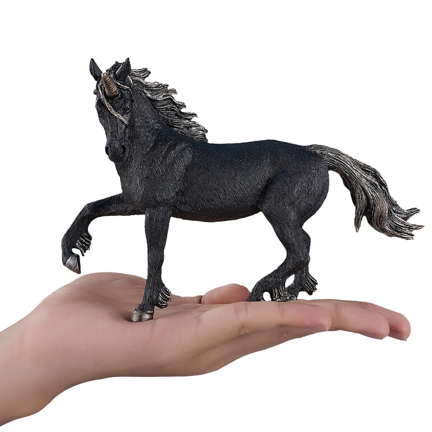 Mojo Dark Unicorn Realistic Fantasy Hand Painted Toy Figurine