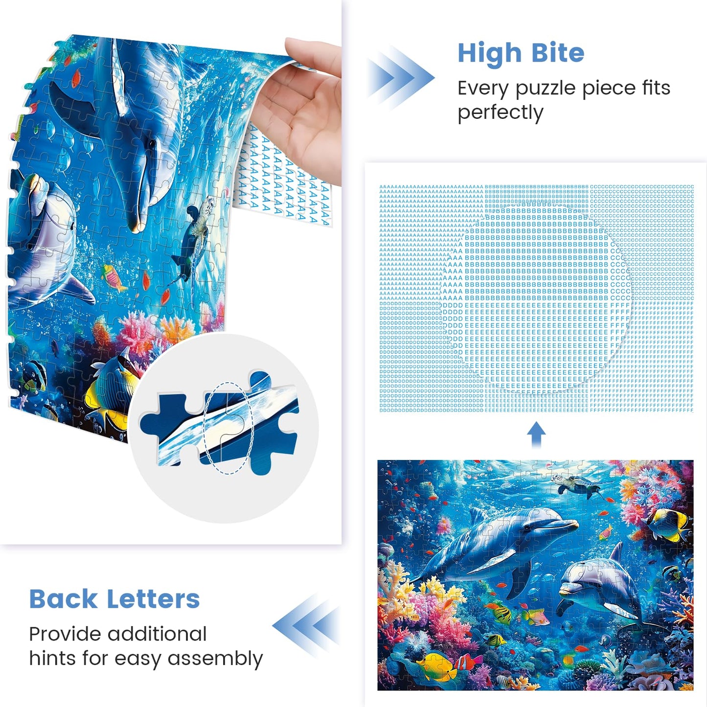 300 Piece Puzzles For Adults,Underwater World Jigsaw Puzzle For Adults Kids Seniors,Recycled Cardboard Large Piece Puzzle 300 Piece,Challenging Family Activity Great Gift For Family Friends 20.5*15 In