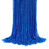 YAXINRUI 72 PCS Metallic Blue Bead Necklaces, 33 Inch 7 mm Mardi Gras Beads Bulk Round Beaded Necklaces Costume Necklace for Mar
