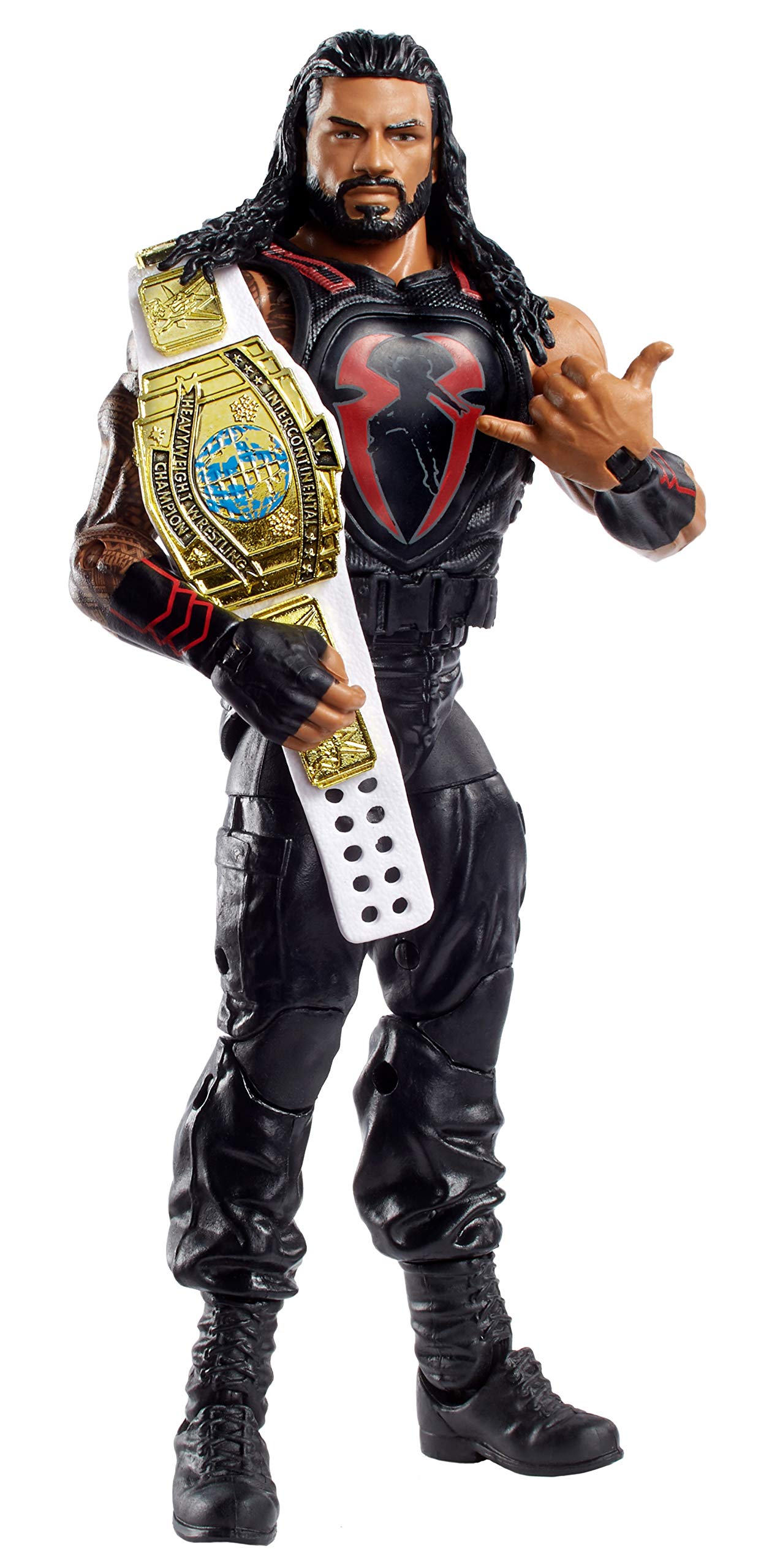 Wwe Mattel Roman Reigns Elite Collection Deluxe Action Figure With Realistic Facial Detailing, Iconic Ring Gear & Accessories