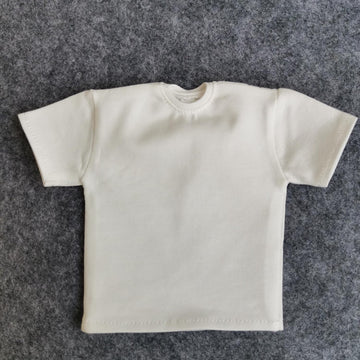1/6 Custom Scale 2X T-Shirt Clothes for 12'' Male Action Figure Doll Clothes Toy (Black+White)