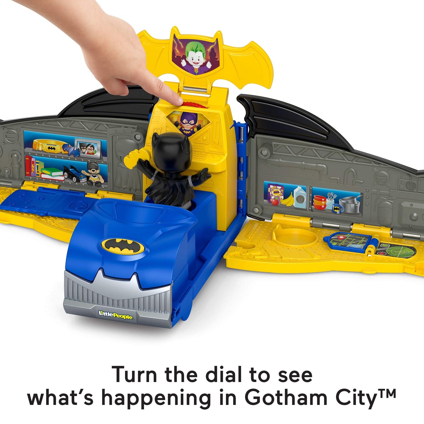Fisher-Price Little People Toddler Toy Dc Super Friends 2-In-1 Batmobile, Batman Playset & Vehicle For Preschool Pretend Play Ki