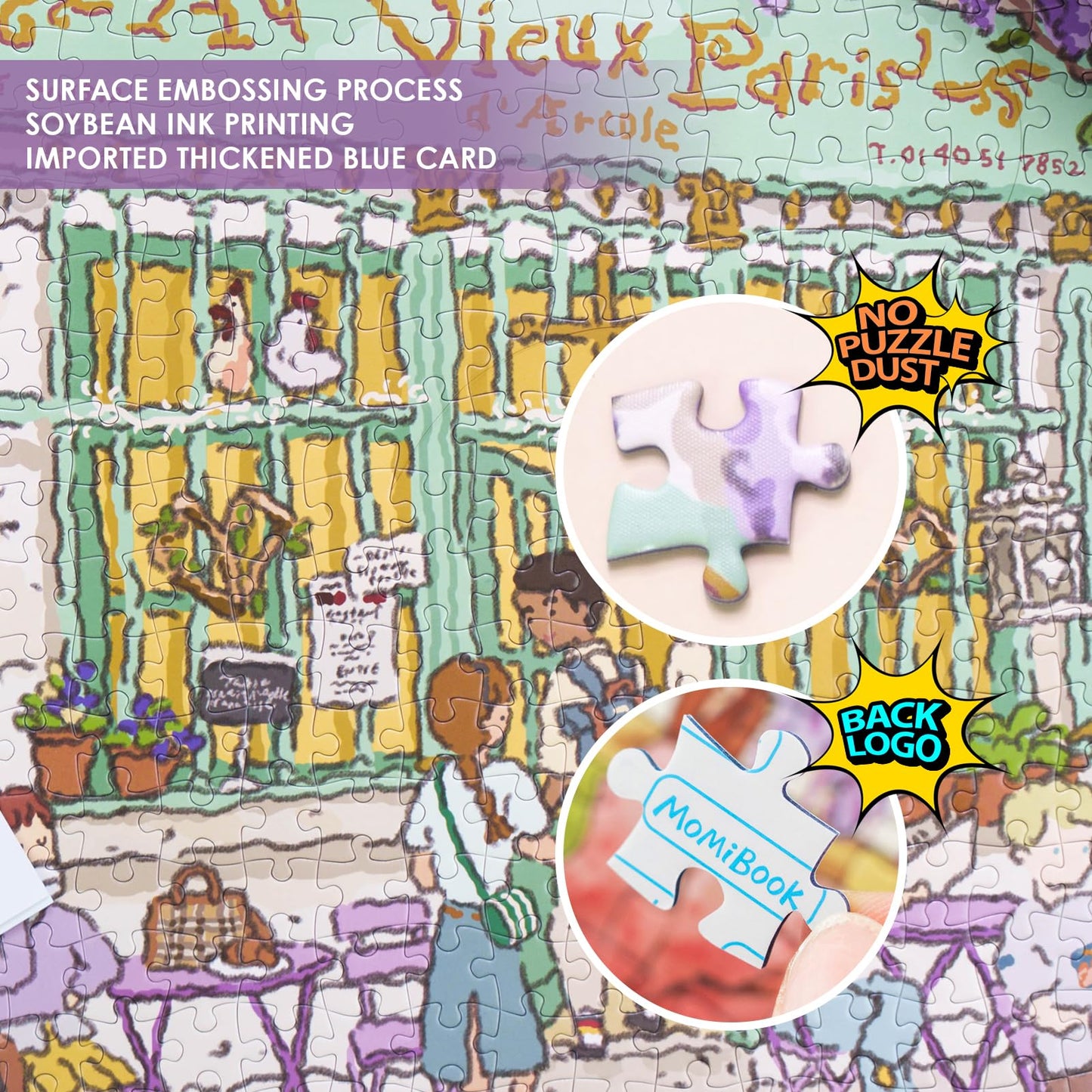 MOMIBOOK Puzzles for Adults 1000 Piece Jigsaw Puzzles of Holiday Morning, Painting Image Store Puzzle Difficult Challenging Hard