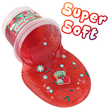 Christmas Stocking Stuffers For Kids, Red Glitter Crystal Slime, Super Soft & Non-Sticky Premade Slime, Girls Gifts & Boys Gifts