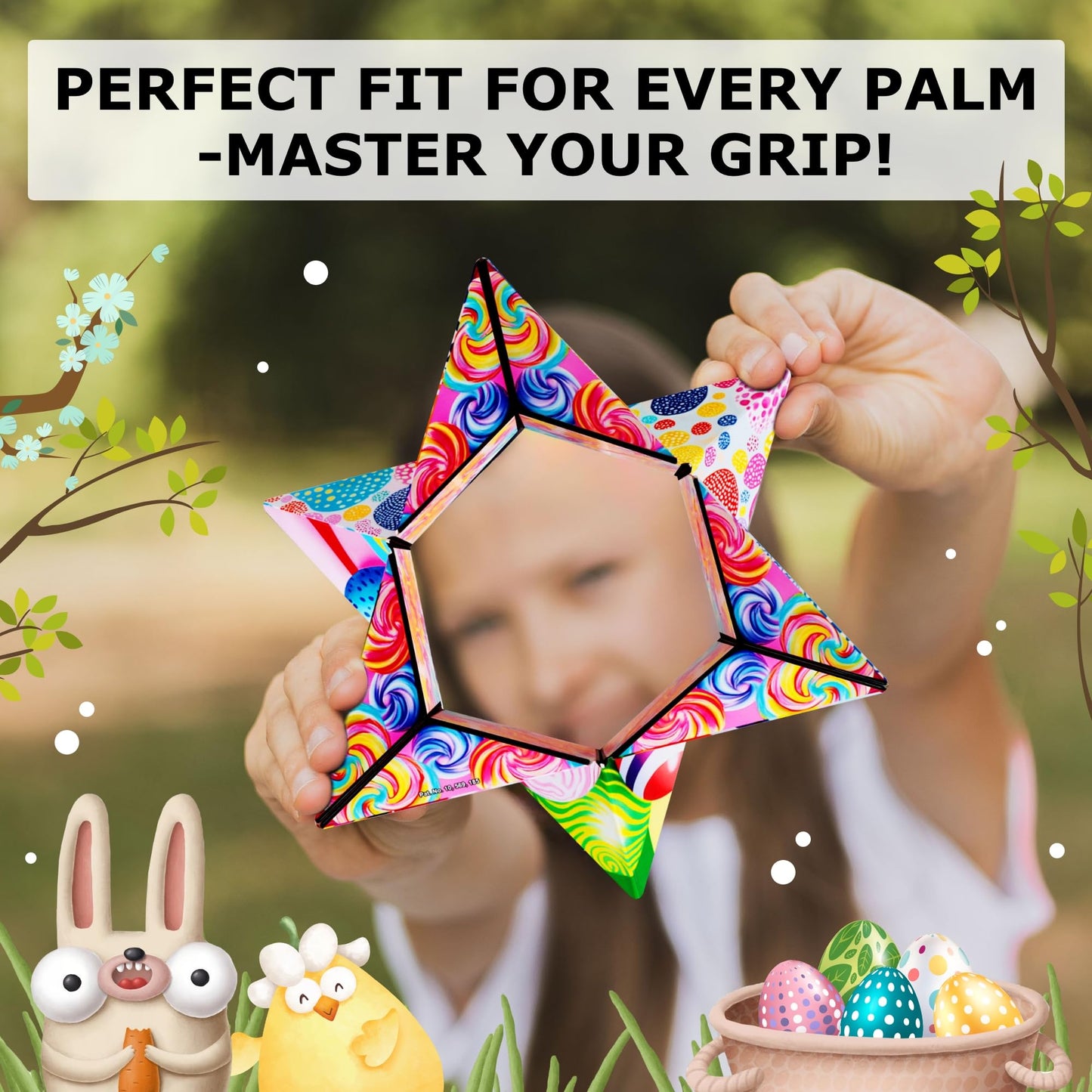 Shashibo Seasonal Easter - Shape Shifting Box - Award-Winning, Patented Magnetic Puzzle Cube W/ 36 Rare Earth Magnets - Fidget T