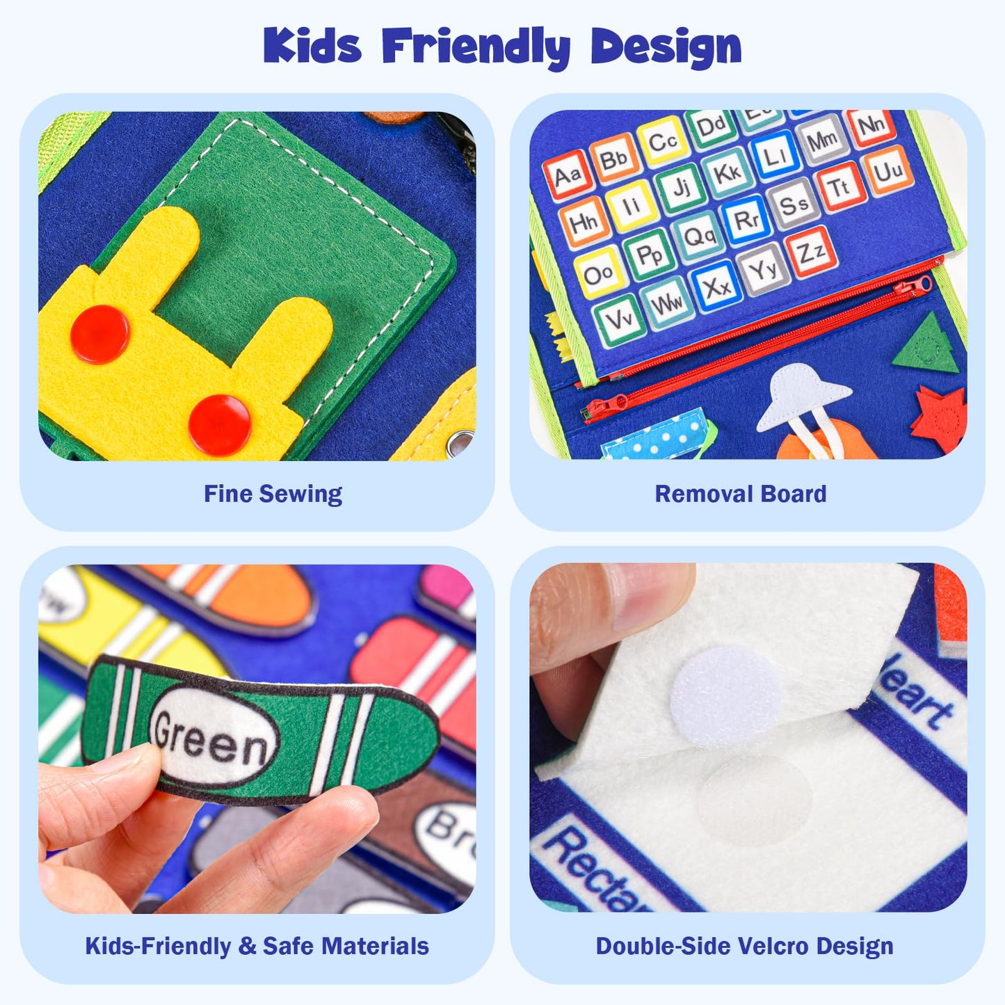 Busy Board Montessori Toys for Toddlers: Busy Book Sensory Board Quiet Book Educational Activity Book for 3 4 5 Year Old Gifts f